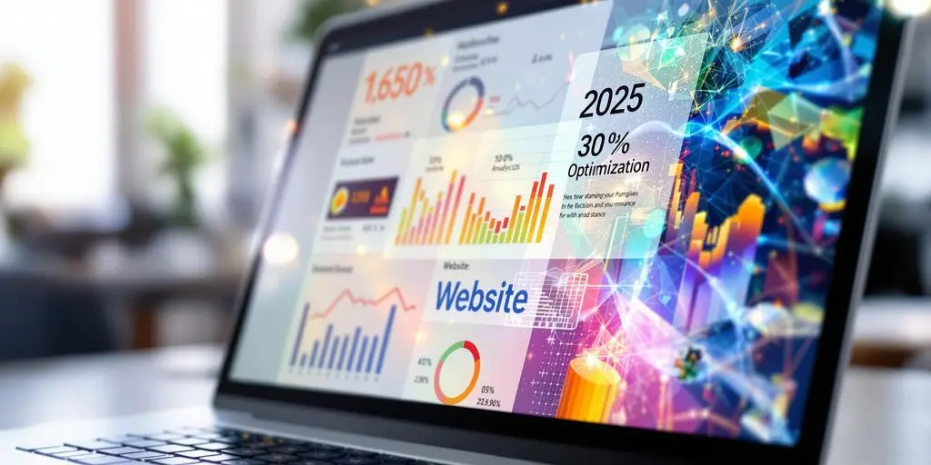Nahaufnahme eines Laptops mit Website-Analysen.
