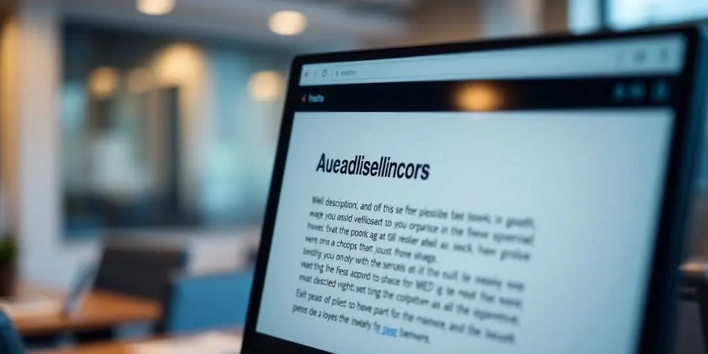 Optimale Meta Description für SEO 2025 auf Bildschirm.